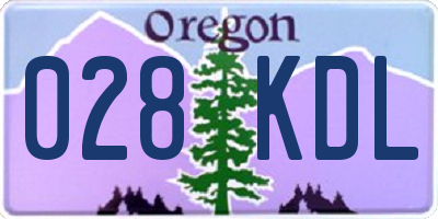 OR license plate 028KDL
