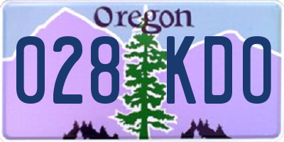 OR license plate 028KDO