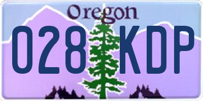 OR license plate 028KDP