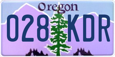 OR license plate 028KDR
