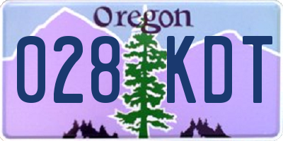OR license plate 028KDT
