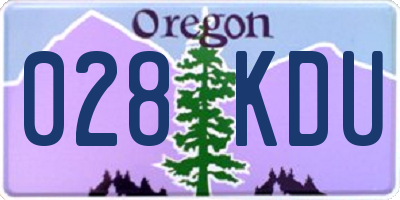 OR license plate 028KDU