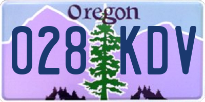 OR license plate 028KDV