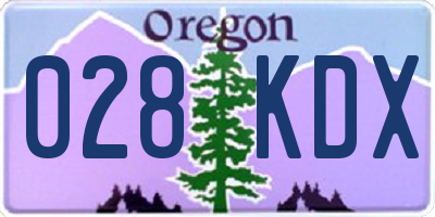 OR license plate 028KDX
