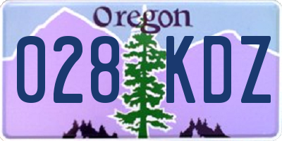OR license plate 028KDZ