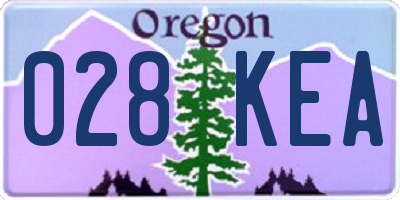 OR license plate 028KEA