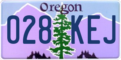 OR license plate 028KEJ