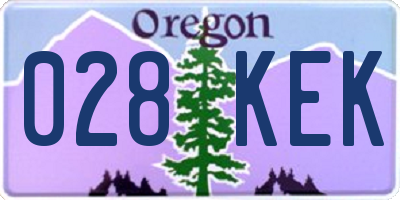 OR license plate 028KEK