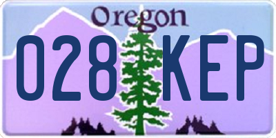 OR license plate 028KEP