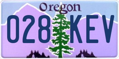OR license plate 028KEV