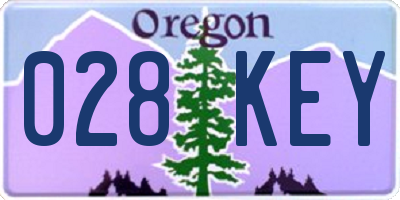 OR license plate 028KEY