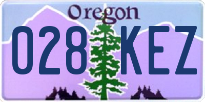 OR license plate 028KEZ
