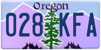 OR license plate 028KFA