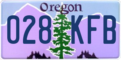 OR license plate 028KFB