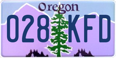 OR license plate 028KFD