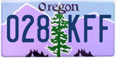 OR license plate 028KFF