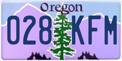 OR license plate 028KFM