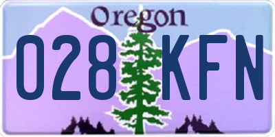 OR license plate 028KFN