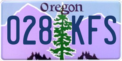 OR license plate 028KFS