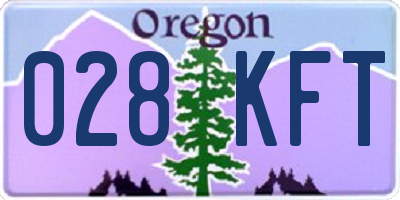 OR license plate 028KFT