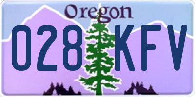OR license plate 028KFV
