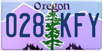 OR license plate 028KFY