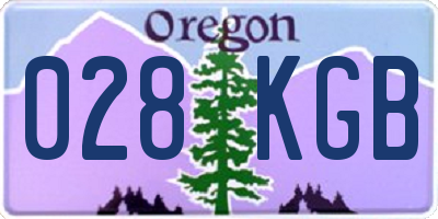 OR license plate 028KGB