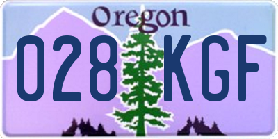OR license plate 028KGF