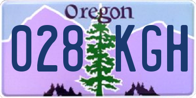 OR license plate 028KGH