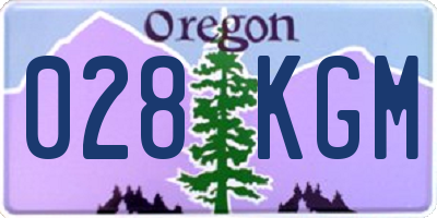 OR license plate 028KGM