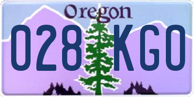 OR license plate 028KGO