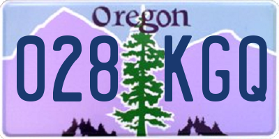 OR license plate 028KGQ