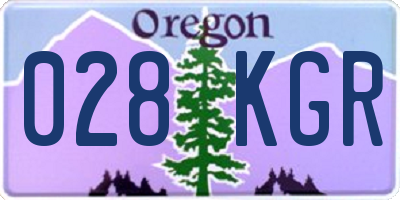 OR license plate 028KGR