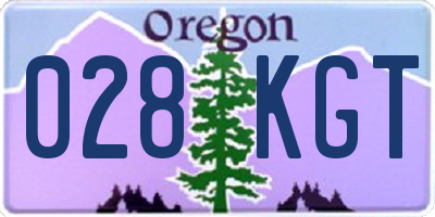 OR license plate 028KGT