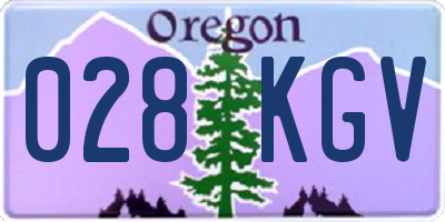 OR license plate 028KGV