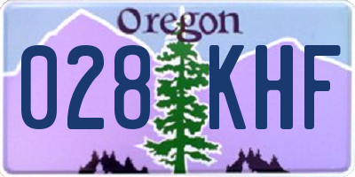 OR license plate 028KHF