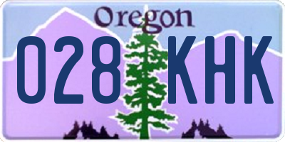 OR license plate 028KHK
