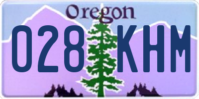 OR license plate 028KHM