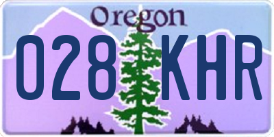 OR license plate 028KHR