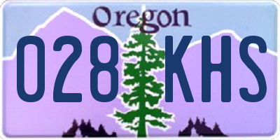 OR license plate 028KHS