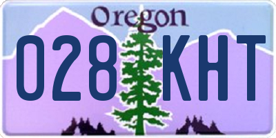 OR license plate 028KHT