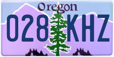 OR license plate 028KHZ