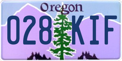 OR license plate 028KIF