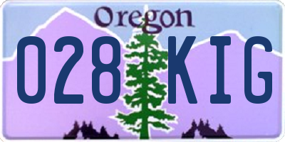 OR license plate 028KIG