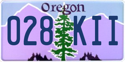 OR license plate 028KII