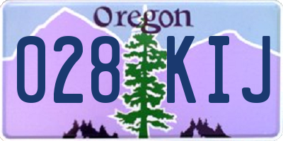OR license plate 028KIJ