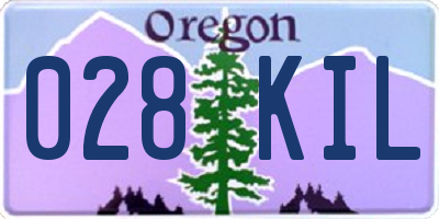 OR license plate 028KIL