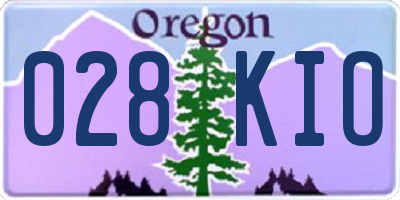 OR license plate 028KIO