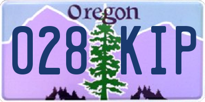 OR license plate 028KIP
