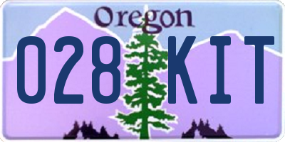 OR license plate 028KIT
